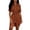 Brown, variant on YuXingFu Womens Cotton Dresses with Sleeves Maxi 3/4 Sleeve Plus Size Womens Dress V-Neck with Pocket Long Casual Summer Black S