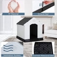 thumbnail image 4 of YRLLENSDAN 41/35/ 27 inch Plastic Dog House Outdoor, Waterproof Dog Houses for Small Dogs House with Air Vents and Elevated Floor Indoor Weatherproof Doghouse for Small Dogs, 4 of 7