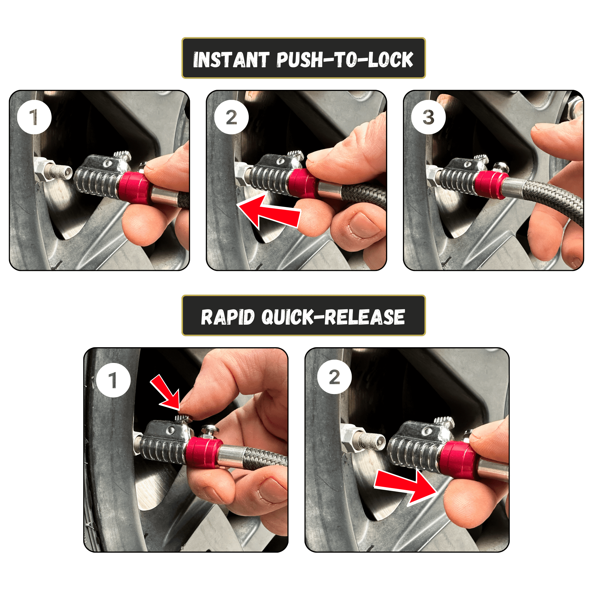 JACO ElitePro-X Tire Pressure Gauge with Lightning Chuck
