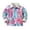 Pink, variant on Zpanxa Girls Jean Jacket Kids Tie Dye Sherpa Lined Distressed Denim Jacket Girls Lapel Button Down Casual Jean Coat