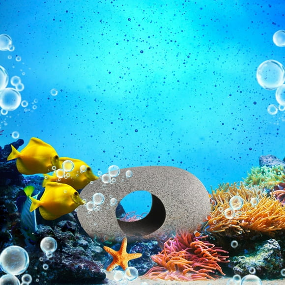 Labymos Aquarium Ceramic Cave Decoration Aquarium Cichlid Stone Ceramic Rock Cave Aquarium Fish Tank Ceramic
