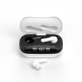 thumbnail image 1 of Monstrate Miniauriculares inalámbricos en la oreja compatibles con Bluetooth V5.1 IPX5 Auriculares deportivos impermeables Auriculares de viaje Manos Cables de audio/vídeo Blanco, 1 of 6