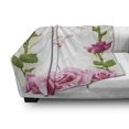 thumbnail image 3 of Feminine Soft Flannel Fleece Blanket, Dancing Ballerina Line Art Drawing with Wings and Tutu on Roses Bloom, Cozy Plush for Indoor and Outdoor Use, 50" x 70", Pink Green Grey Yellow, by Ambesonne, 3 of 6
