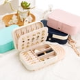 thumbnail image 6 of Jewelry Box Portable Travel Case Double Layer PU Leather Jewelry Organizer for Rings Earrings Necklaces and Bracelets 6x5x2 Inch Black, 6 of 6