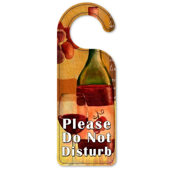 Do Not Disturb Door Knob Hanger Sign - Vintage Wine