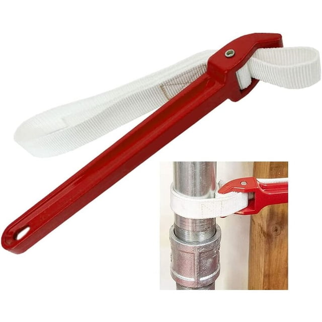 Llave de correa ajustable Llave de correa de filtro de aceite universal 30 cm Agarre antideslizante Correa de 85 cm Durable Fácil de usar Llave de correa para filtros de aceite Mangueras de jardín Grifo esquí esquí Gafas de esquí