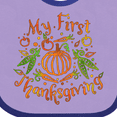 thumbnail image 4 of Inktastic My 1st Thanksgiving Pumpkin Vegetables in Orange and Green Boys or Girls Baby Bib, 4 of 4