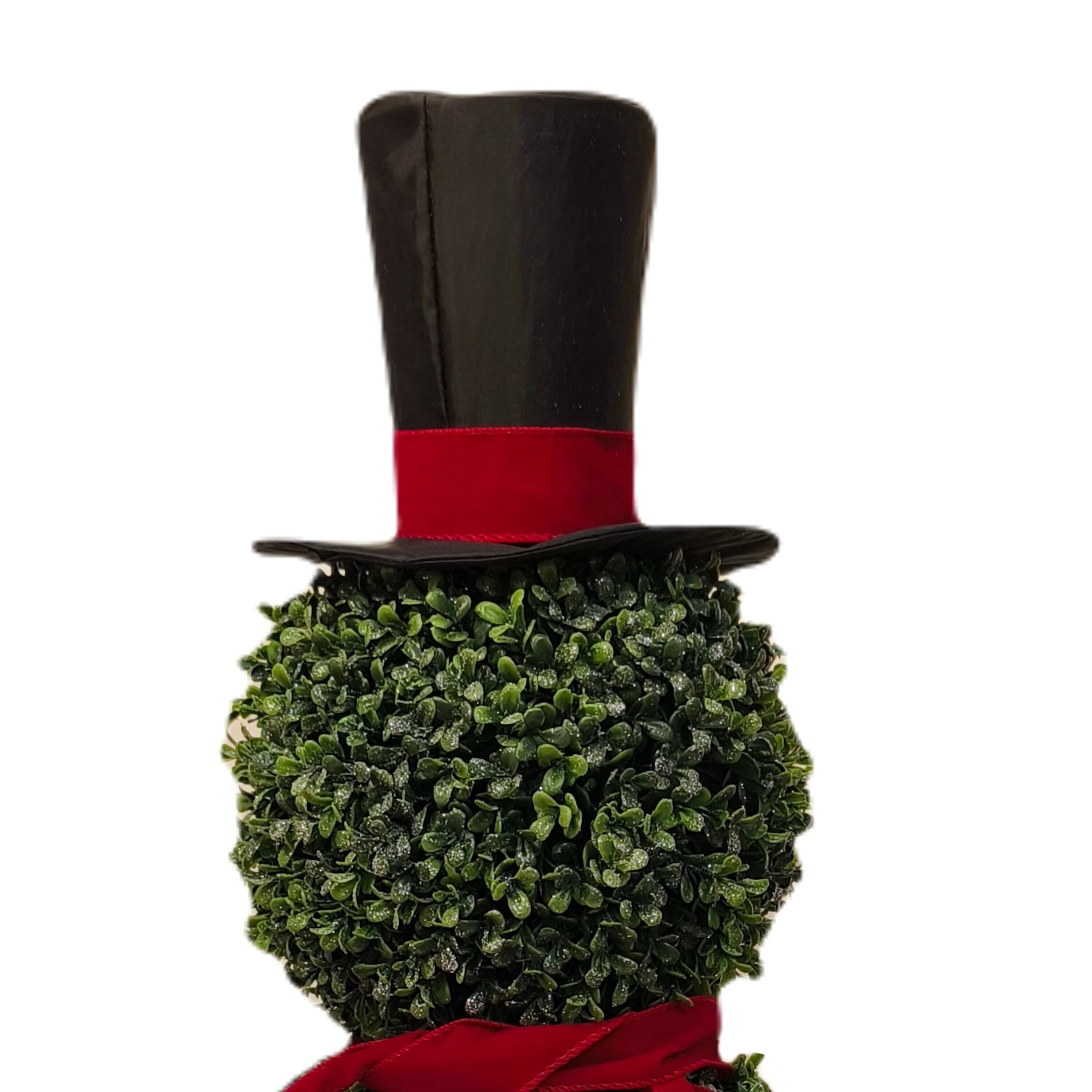 Boxwood Snowman Topiary Christmas Decoration, Multicolor, 32", by Holiday Time