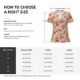 thumbnail image 6 of Wukai Strawberry Floral Casual V-Neck Graphic Tees for Women: Lightweight and Breathable Summer Tops with Stylish Design-XX-Large, 6 of 8