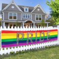 thumbnail image 2 of Pride Banner Progress Yard Sign LGBT Holiday Gay Party Supplies Hanging Decor for Outdoor Garden Fence Parade Home Event, 2 of 4