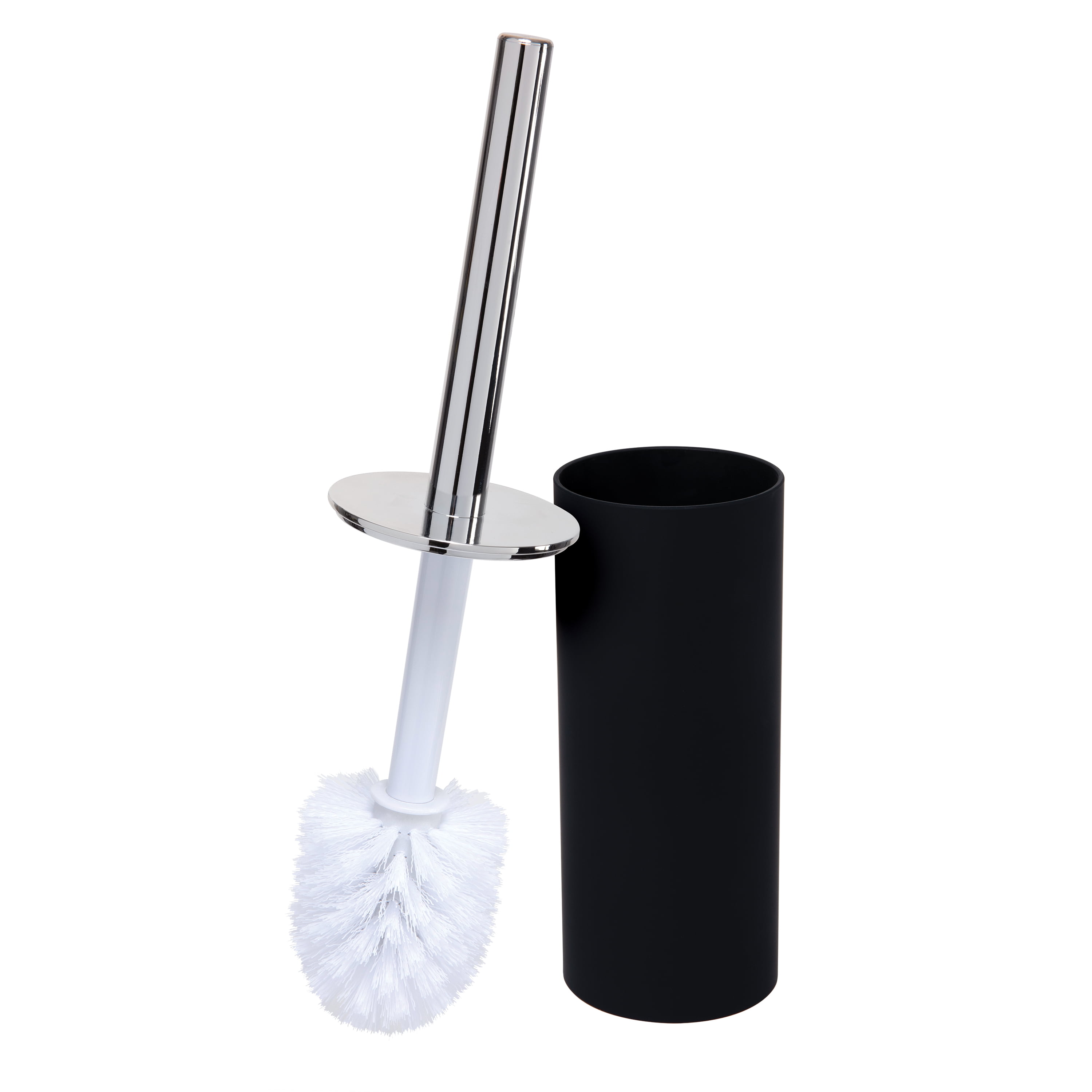 Bath Bliss Soft Touch Toilet Brush Set in Matte Black