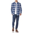 thumbnail image 4 of DOPI Men Long Sleeved Flannel Shirt Striped Shirt Men's Plaid Coat Autumn And Winter Daily Coat (available In Large And High Sizes), 4 of 6