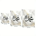 thumbnail image 4 of 3pcs of Wood Frame Canvas Print Decorative Painting, Islamic Wall Art Light Grey Marble Canvas Ayatul Kursi Arabic Calligraphy Quran Allah Posters Painting Print Living Room Decor Eid Gift Home--Int, 4 of 4