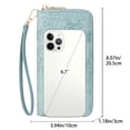 thumbnail image 3 of GAEKEAO Women’s Wristlet Wallet Rfid Blocking Leather Zip Around Wallet with Large Capacity Card Slots and ID Window, 3 of 7