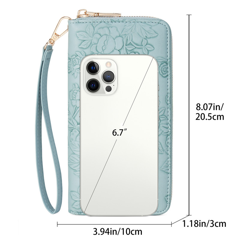 GAEKEAO Womens Leather Wristlet Wallet with RFID Blocking photo 4