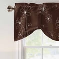 thumbnail image 5 of Tie Up Valances for Windows, Brown Adjustable Valance Curtains Window Treatment for Living Room/Bedroom Windows, Spring Flora Rod Pocket Kitchen Curtains & Drapes 42x12 Inch, 5 of 9