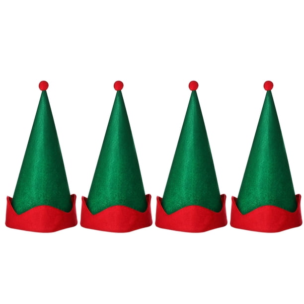 4 unids Navidad Funny Elf Sombreros Navidad Party Hats Party Show Disfraz Accesorio