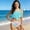 Bleu Clair, variante sur Zpanxa Maillot de Bain pour Filles 2 Pcs en Nylon Spandex Imprimé, Maillot de Bain Deux Pièces avec Ourlet à Volants pour Vacances d'Été à la Plage, Bleu Pâle, 7-8 Ans