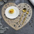 thumbnail image 1 of Feltree Hollowed Out Insulation Mat Solid Polyvinyl Chloride Leather Placemats Coffee Mats Valentine's Day Kitchen Table Mats Easy to Clean Kitchen Table Mats, 1 of 8
