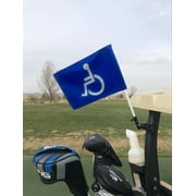 Golf Cart Flag Mount/Holder with Handicap Flag