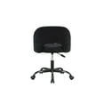 thumbnail image 6 of Mainstays Fabric Upholstered Open Back Office Chair with Textured Boucle Fabric Casters, Black, for Teens and Adults, 6 of 6