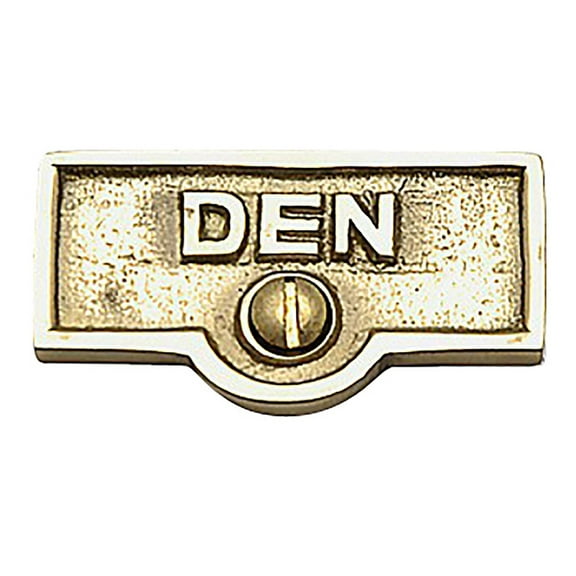 Switch Plate Tags DEN Name Signs Labels Lacquered Brass Traditional Engraved Wall Light Switch Cover Labels Renovators Supply