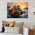 thumbnail image 2 of Designart "Geometric Turtle Portraiture II" Animals Metal Art Print, 2 of 5