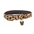 thumbnail image 1 of Digby & Fox - Collar para Perros de Cuero de pelo de vaca Diseño Estampado de Leopardo (Marrón, Negro), 1 of 2