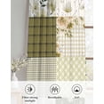 thumbnail image 6 of Spring Floral Sheer Curtains 63 Inch Length 2 Panels Set for Living Room/Bedroom, Yellow Flowers Botanical Patchwork Grid Bohemia Kitchen Curtains Grommet Curtains Window Treatments 42"x63"x2, 6 of 7