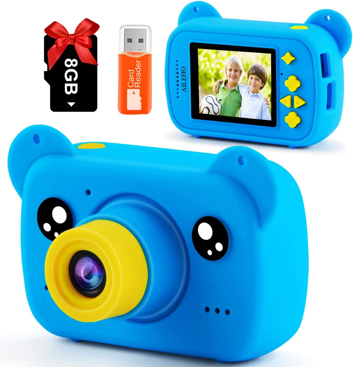 VTech KidiZoom Print Cam Blue - Instant shot kids camera with push  function, selfie and video function, effects, games and much more. For  children