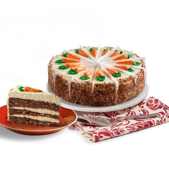 David's Cookies 10" Layered Carrot Cake, 14 Cake Slices Fresh Gourmet Bakery Desserts