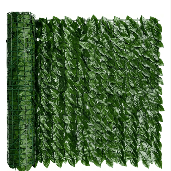 Paddsun Artificial Ivy Privacy Fence Screen, 10pcs 20"x20" Faux Pothos Leaf Wall Panels, 27 Sq.Ft Coverage Greenery Backdrop for Outdoor Patio Balcony Decor