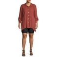thumbnail image 5 of A3 Denim Women's Plus Size Bermuda Shorts, 11" Inseam, Sizes 16W-26W, 5 of 6