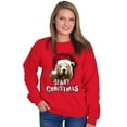 thumbnail image 2 of Funny Christmas Santa Bear Pun Unisex Plus Fleece Graphic Sweatshirt Brisco Brands 4X, 2 of 4