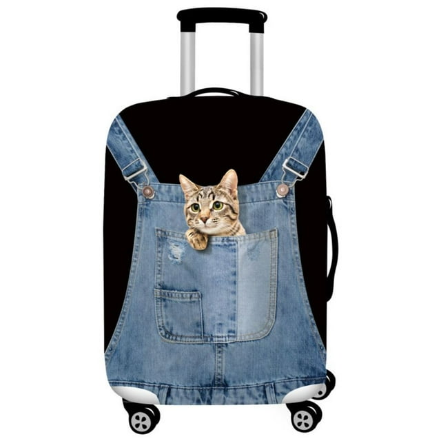 3D Luggage Protective Cover Cat Dog 18-28 Inch Trolley Suitcase Dust Cover Elasticity Animal Pattern Suitcase Case Covers Style3 L
