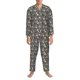 thumbnail image 3 of Fotbe Bulldog Print Pijama de Hombre con Estampado de Manga Larga, Conjunto de 2 Piezas, Ropa de Dormir Suave y Cómoda con Bolsillos-XX-Large, 3 of 7