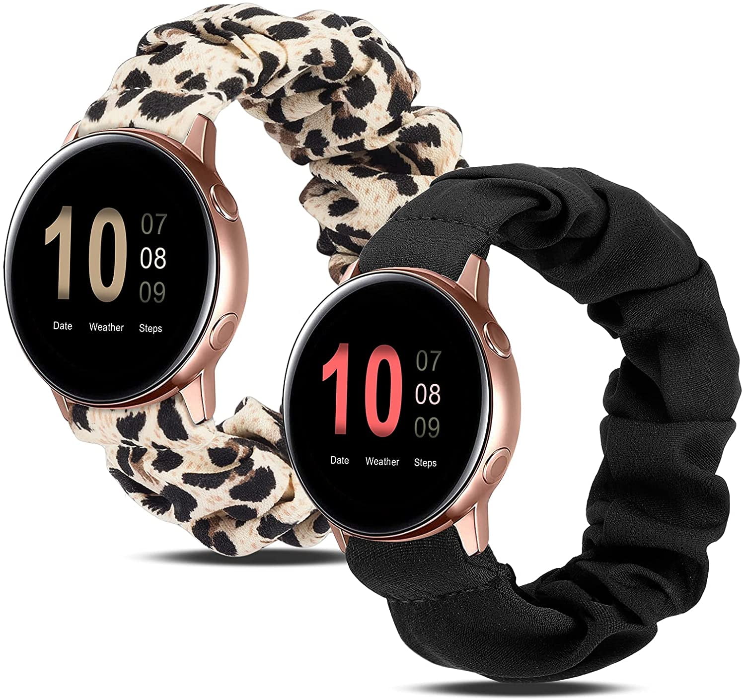 Wearlizer Compatible with Samsung Active 2 Watch Band Women Girls, Galaxy  Watch 4 Band, 2 Packs Stretchy Solo Loop | Walmart Canada