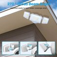 thumbnail image 3 of 55W Flood Lights Outdoor, 2 Pack LED Security Lights 5500LM, 6500K Outdoor Flood Light Fixture, 3 Adjustable Heads, IP65 Waterproof White Exterior Flood Light for Yard, Garage, Wall/Eave Mount, 3 of 8