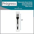 thumbnail image 3 of Progress Plastic Disposable Forks, Heavy-Duty, Black, Party Supplies, 1000 Count, 3 of 7