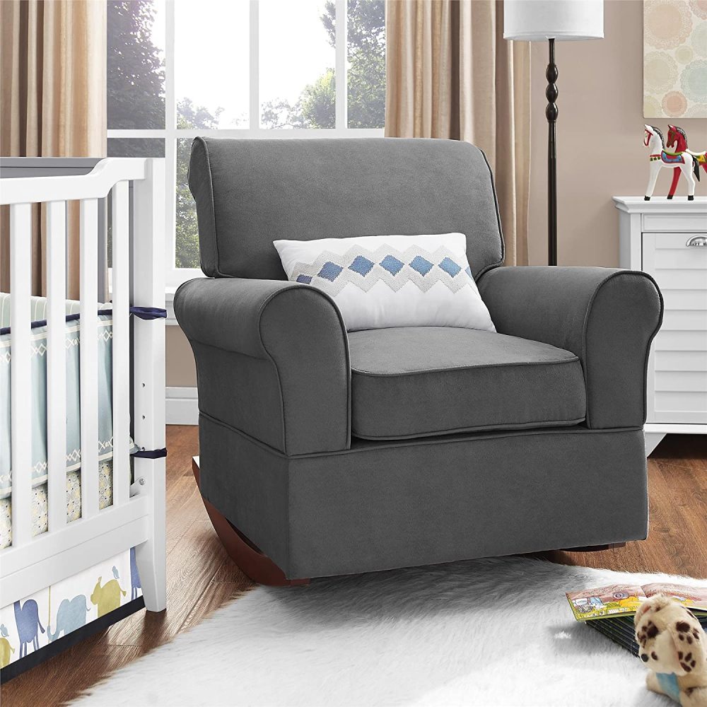 plush nursery rocker