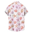 thumbnail image 6 of Xcmzpl Hawaiian Print Vacation Aloha Shirt for Men Rolled-up Short Sleeve Casual Button Down Shirts Lightweight Summer Graphic Tees Pink XXXXL, 6 of 7