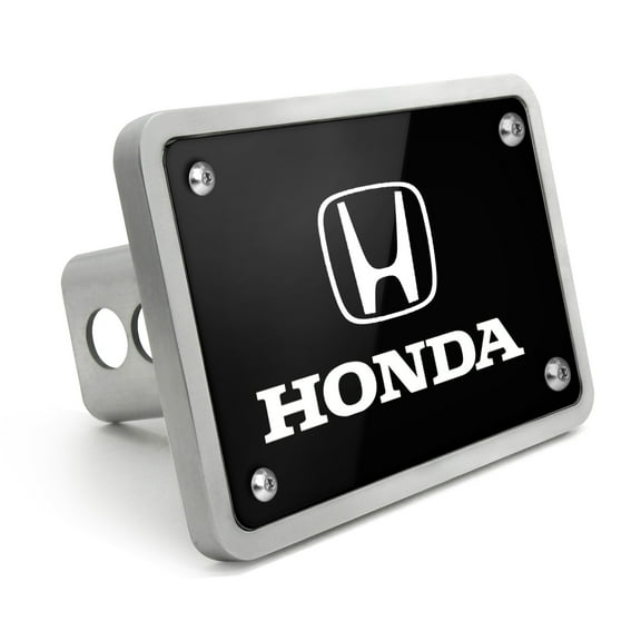 Honda Logo UV Graphic Black Billet Aluminum 2 inch Tow Hitch Cover