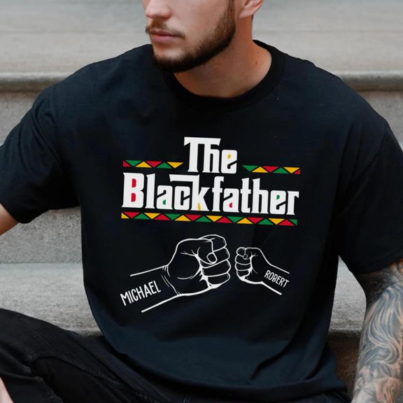 The Black Father Personalized For Dad, AURORAVALLEY T-Shirt