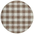 thumbnail image 2 of Addison Rugs Chantille Indoor/Outdoor Transitional Plaid Brown Washable Round Rug, 8' x 8', 2 of 6