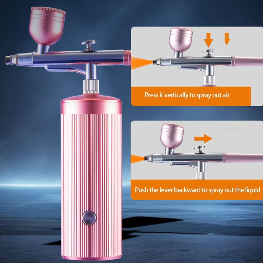 MOMOJIA Electric Air Brush Gravitational Feed Nozzle Guns Cake Decorating Brushes