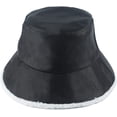 thumbnail image 5 of CoCopeaunts Bucket Hat for Women Autumn Winter Faux Leather Lambswool Fleece Warm Basin Hat Fashion Two Side Wear Fisherman Hat, 5 of 8