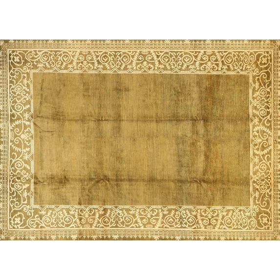 Ahgly Company Machine Washable Indoor Rectangle Contemporary Sedona Brown Area Rugs, 3' x 5'