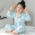 thumbnail image 1 of Conjuntos de pijamas para niños de algodón, ropa de casa de dibujos animados para niños, traje informal de manga larga para niñas, conjunto de pijamas de Navidad, ropa de dormir 2023, 1 of 2