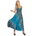 thumbnail image 1 of Women's flowy Sleeveless Cinched Camomile Paisley Maxi Dress -One Size Fits Most, 1 of 2
