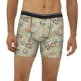thumbnail image 2 of Picia Marine Sailing Badges Pattern Men's Athletic Long Leg Briefs , Performance Stretch Underwear，Moisture-Wicking, 2 of 7